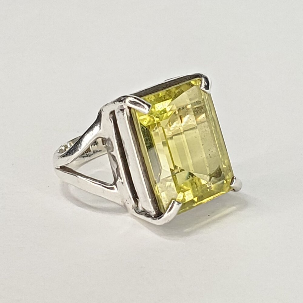 Lori Bonn Citrine Gemstone Sterling Silver Ring, Size 8